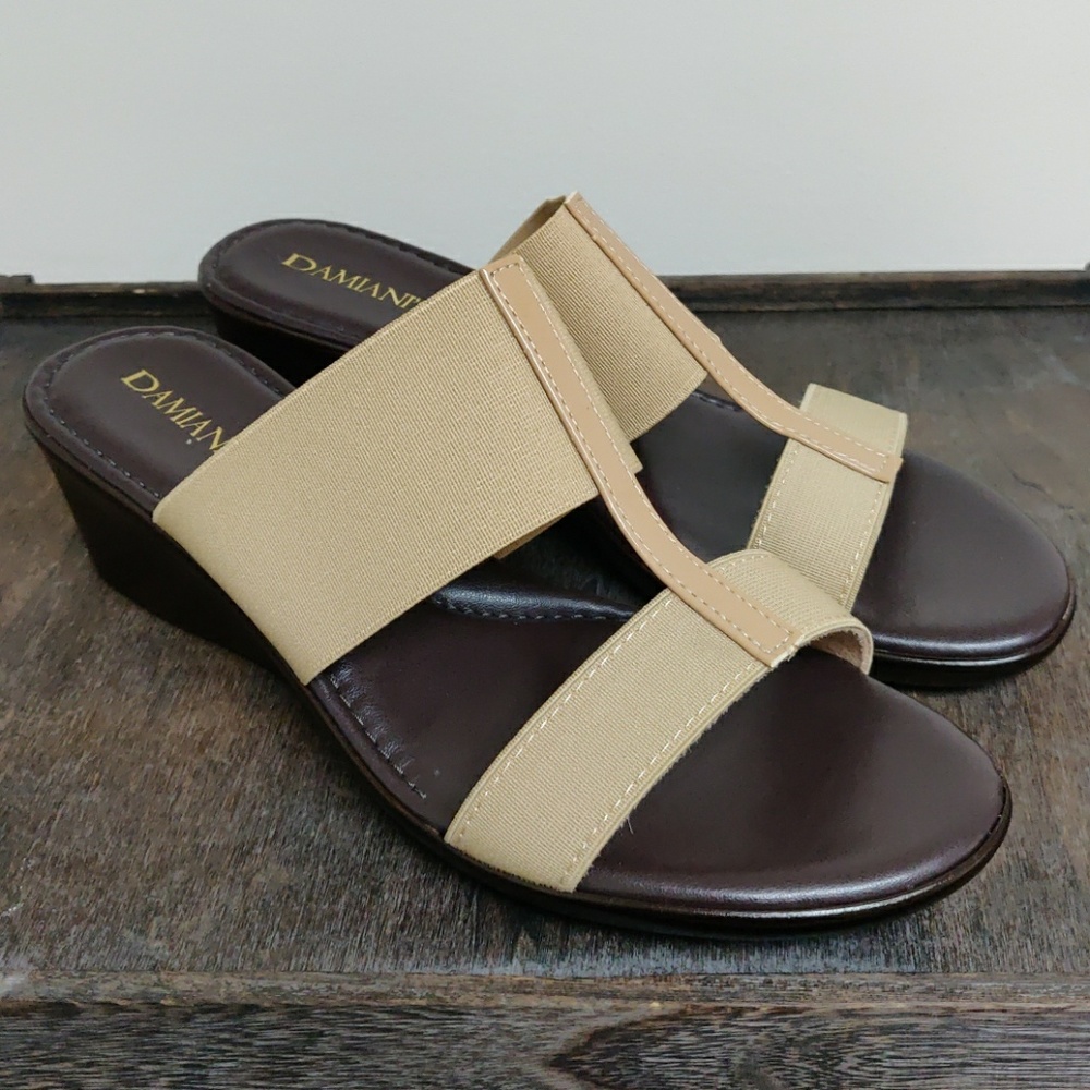 Italian Low Wedge Spring Sandal- SIZE 8 & 9 ONLY